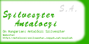 szilveszter antaloczi business card