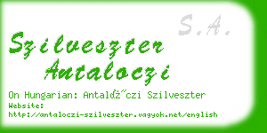 szilveszter antaloczi business card